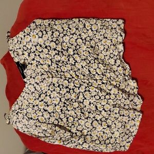 Sunflower print crop top